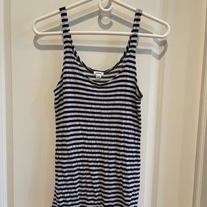 xs navy & white stripes soft tank